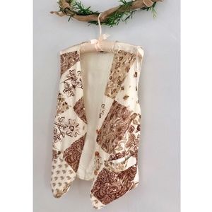 Vintage Champagne Patchwork Vest